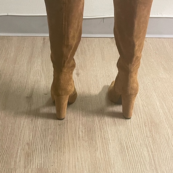 Brown high heel Knee length boots - Picture 3 of 5